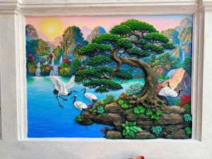 Tranh đắp tùng hạc (2)