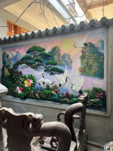 Tranh đắp tùng hạc (3)