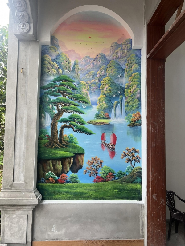 tranh vẽ sơn thủy hữu tình
