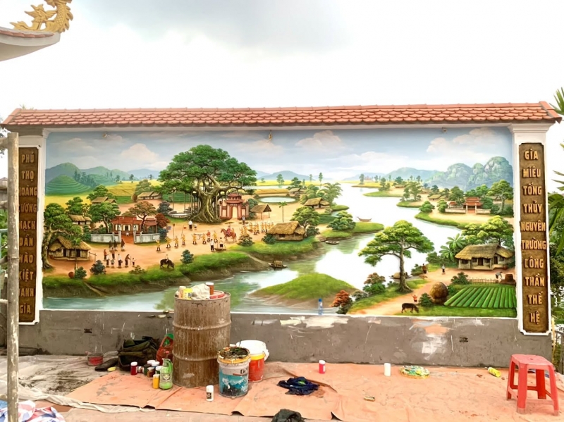 tranh đắp vinh quy bái tổ