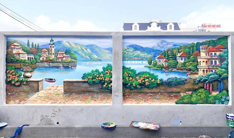 Tranh Đắp Phong Cảnh Châu Âu – Vẻ Đẹp Cổ Điển Giữa Lòng Hiện Đại