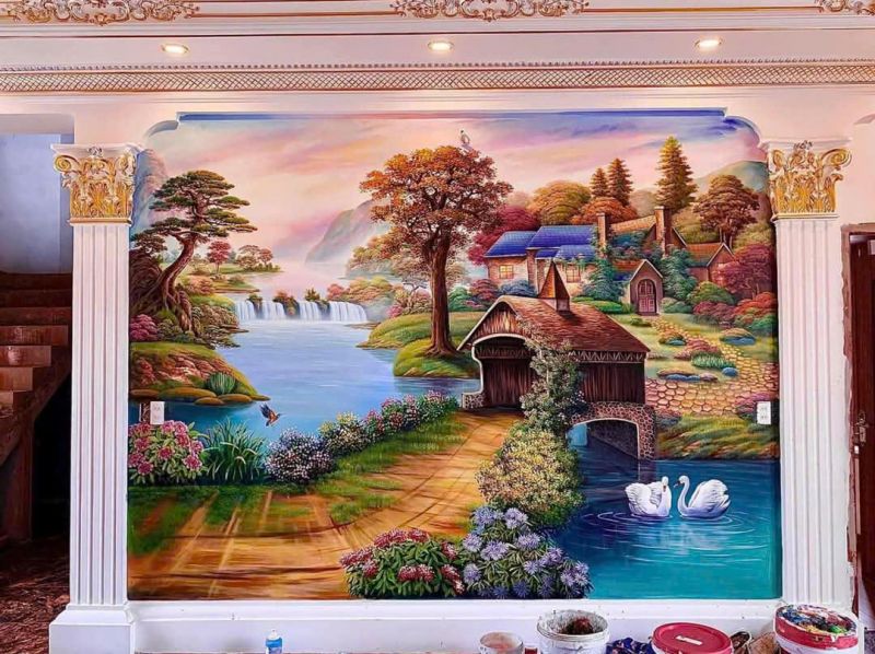 Tại Sao Tranh Tường Phong Cảnh Châu Âu Là Xu Hướng Mới Trong Thiết Kế Nội Thất Sang Trọng?