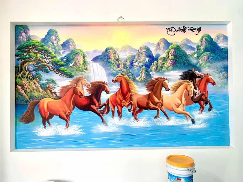 Ngựa Vượt Gió – Chi Tiết Độc Đáo Tạo Sinh Khí Trong Tranh Mã Đáo Thành Công