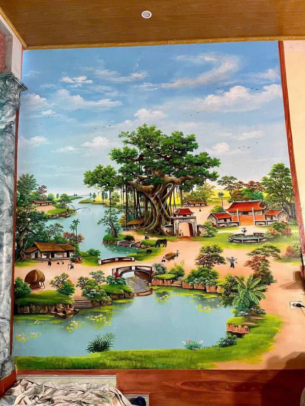 Tranh Vẽ Tường Đồng Quê – Điểm Nhấn Phong Thủy Mang Đến May Mắn & Bình An – Biểu Tượng Của Sự No Đủ, Hạnh Phúc Và Sum Vầy