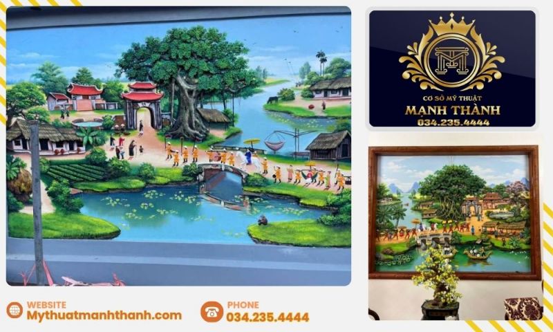 Tranh đắp vinh quy bái tổ – Tôn vinh đạo lý uống nước nhớ nguồn