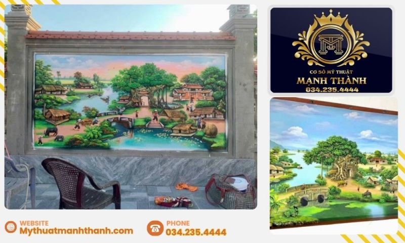 Quy trình thi công tranh đắp xi măng bền đẹp